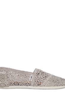 Toms 10mm Cotton Crochet Loafers - Lyst