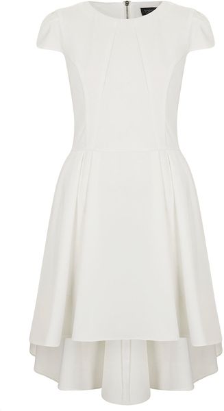 Topshop Panelling Dip Hem Dress - Lyst