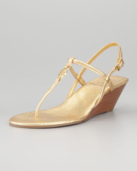 tory burch emmy sandals gold