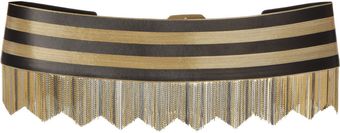 Versace Chain Fringed Leather Belt - Lyst