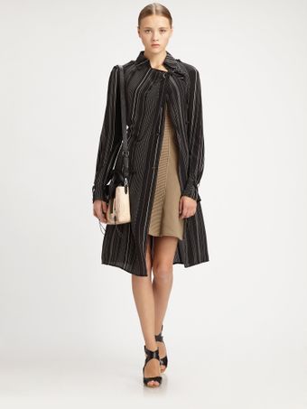 3.1 Phillip Lim Striped Silk Trenchcoat - Lyst
