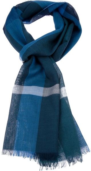 Burberry Brit Woven Check Scarf - Lyst