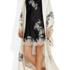 Carine Gilson Lace Appliqué Silksatin Chemise in Black - Lyst