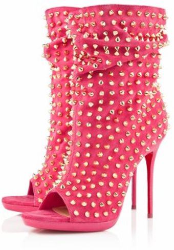 Christian Louboutin Open Toe Booty - Lyst