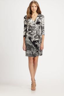 Diane Von Furstenberg New Julian Two Silk Wrap Dress - Lyst