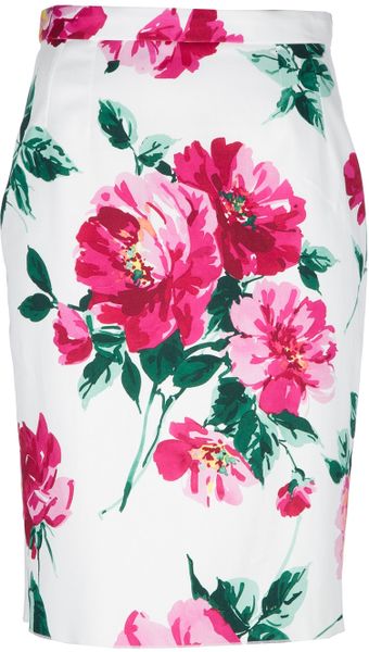 Dolce & Gabbana Floral Pencil Skirt - Lyst