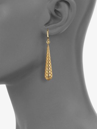 Gucci 18k Gold Drop Earrings - Lyst