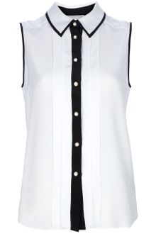 Jason Wu Sleeveless Pleat Front Blouse - Lyst