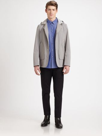 Jil Sander Slim Cropped Stretch Cotton Trousers - Lyst
