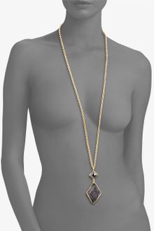 Kara By Kara Ross 14k Goldplated Resin Covered Snakeskin Pendent - Lyst