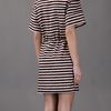 Kenzo Striped Shirt Dress in Black - Lyst