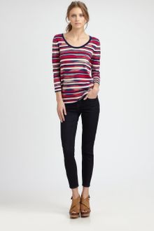 Marc By Marc Jacobs Marion Silk-Blend Striped Sweater - Lyst