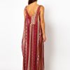 Mink Pink Maya Scarf Print Beach Maxi Dress in Red (scarfprint) - Lyst