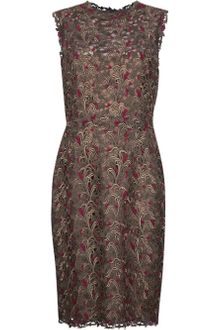 Valentino Fitted Lace Dress - Lyst