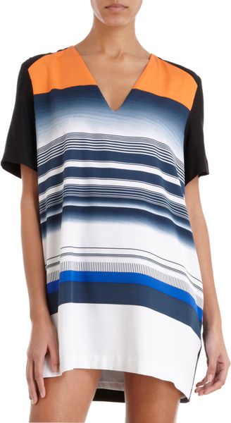 Wayne Printed Stripe Mini Dress - Lyst