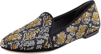 B Brian Atwood Studded Smoking Slipper Black - Lyst