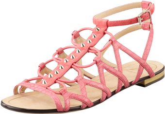 B Brian Atwood Gustina Stretch Flat Sandals - Lyst