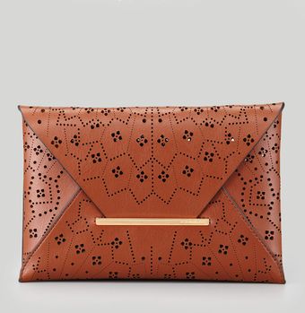 BCBGMAXAZRIA Harlow Lasercut Envelope Clutch Bag - Lyst