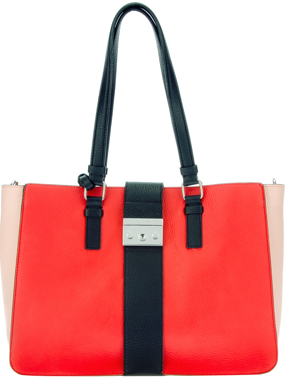 Calvin Klein Colour Block Shoulder Bag in Red Lyst