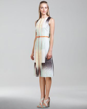 Carolina Herrera Modern Artprint Twill Dress - Lyst