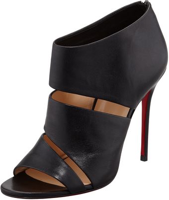 Christian Louboutin Chottiere Cutout Red Sole Bootie - Lyst