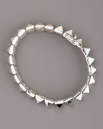 Eddie Borgo Pyramid Bracelet Silv - Lyst