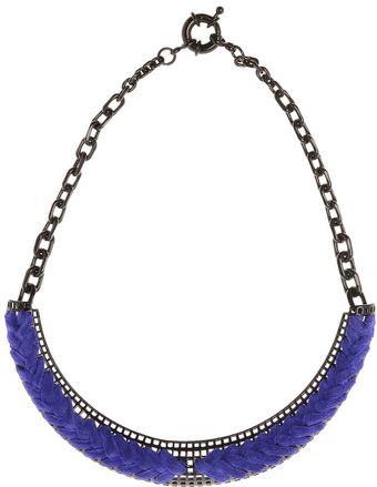 Giles & Brother Lacquered Necklace Interwoven with Suede - Lyst