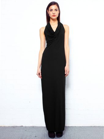Helmut Black Jersey Maxi Dress - Lyst
