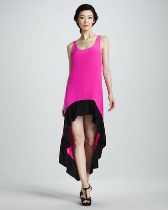 Jay Godfrey Highlow Colorblock Dress - Lyst