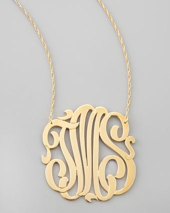 Jennifer Zeuner Three Initial Pendant Necklace - Lyst