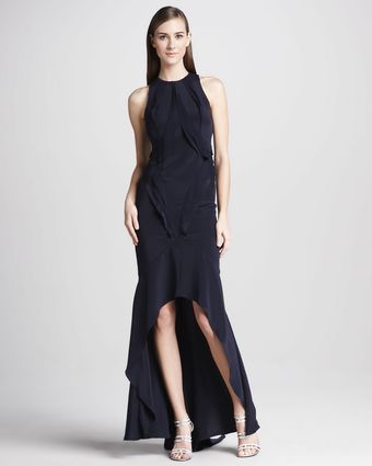 Monique Lhuillier Tiered High-Low Gown - Lyst