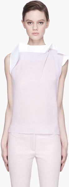 Mugler Pale Lilac White Wave Tank Top - Lyst