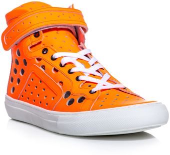 Pierre Hardy Neon Cutout Trainers - Lyst