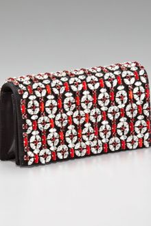 Prada Raso Jeweled Clutch - Lyst