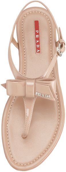 prada flat leather thong sandals