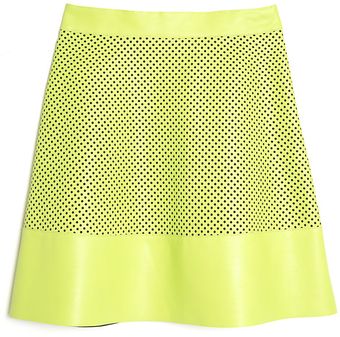 Proenza Schouler Perforated Leather Skirt - Lyst