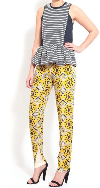 Sea Ny Combo Elastic Pants in Yellow - Lyst
