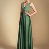 Temperley London Long Stella Vneck Dress in Green (vintage green) - Lyst