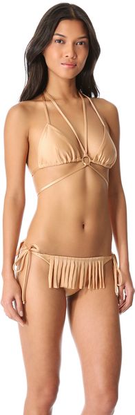 Thayer Bondage Triangle Bikini Top - Lyst
