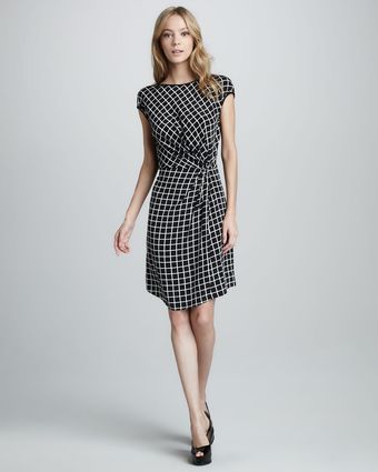 Tibi Check Cap-sleeve Dress - Lyst