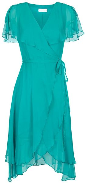 Almost Famous Chiffon Wrap Dress - Lyst