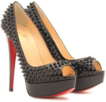 Christian Louboutin Peep Toe Platform Pumps - Lyst