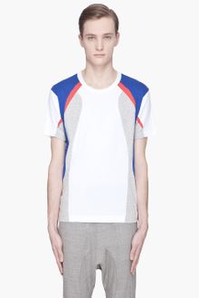 Comme Des Garçons Blue and Red Cotton Jersey T-shirt - Lyst