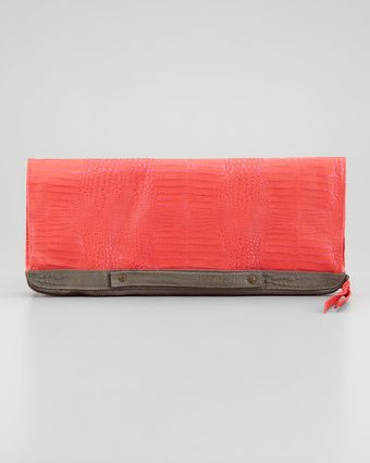 Cynthia Vincent Pink Embossed Lizzard - Lyst