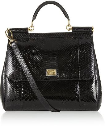 Dolce & Gabbana Sicily Python Tote - Lyst