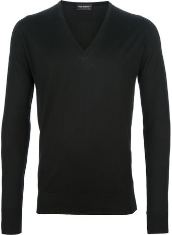 John Smedley V-neck Sweater - Lyst