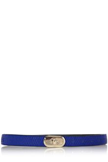 Karen Millen Textured Snake Skinny Belt - Lyst