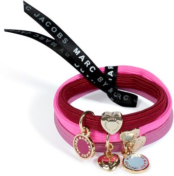 Marc By Marc Jacobs Pinkmulti Classic Marc Cluster Pony Hair Elastics - Lyst