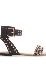Zara Studded Leopard Print Vamp