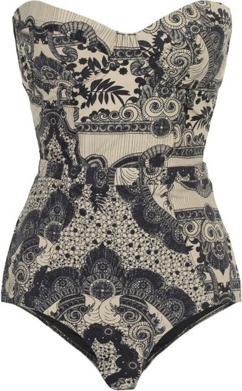 Zimmermann Collision Underwired Printed Swimsuit - Lyst